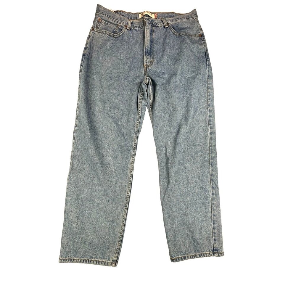 Levis 550 Relaxed Fit Jeans W38 L30 Light Blue Denim Mens 100% Cotton